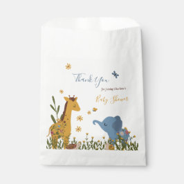 Bolsa De Papel Cute Baby Animals Floral Baby Shower