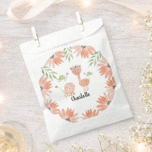 Bolsa De Papel Cute Baby Giraffe Watercolor Pintado A Mano