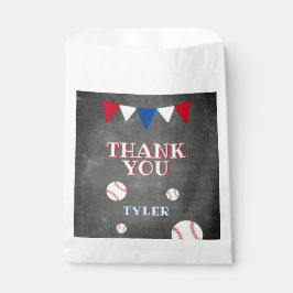 Bolsa De Papel Cute Béisbol Chalkboard Niños Cumpleaños Gracias