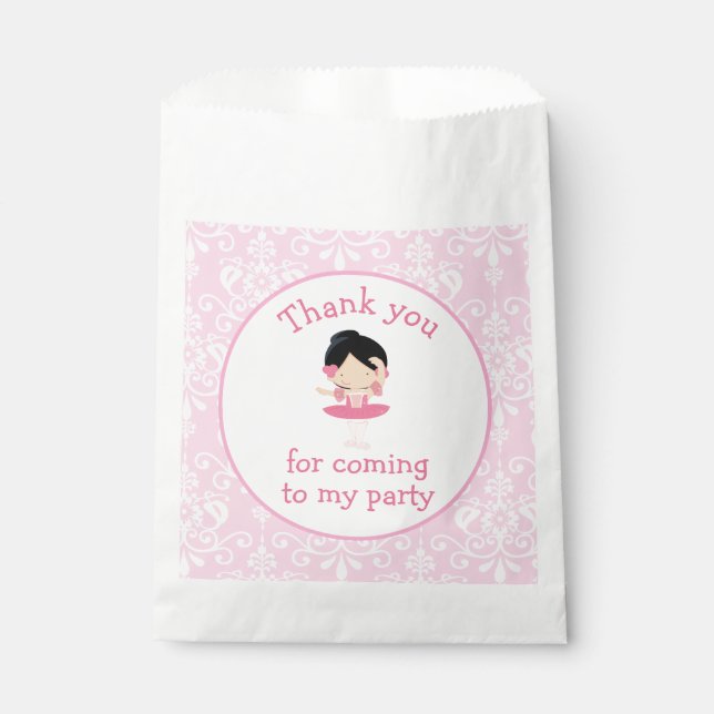 Bolsa De Papel Cute Black Hair Ballerina 'Me fui a' (Anverso)