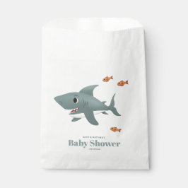 Bolsa De Papel Cute Blue Sea Shark Boys Baby Shower