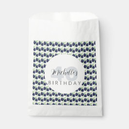 Bolsa De Papel Cute Blueberries Watercolor Pintado a mano