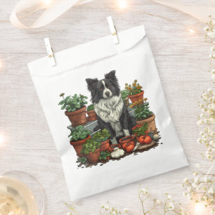 Bolsa De Papel Cute Border Collie Gardening