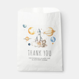 Bolsa De Papel Cute Boy Astronauta Space Baby Shower Gracias