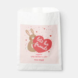 Bolsa De Papel Cute Bunny Classroom Valentine