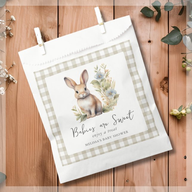 Bolsa De Papel Cute Bunny Rabbit Baby Shower (Subido por el creador)