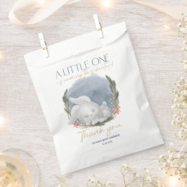 Bolsa De Papel Cute Bunny Snowly Winter Baby Shower