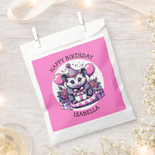 Bolsa De Papel Cute Chica personalizado Cumpleaños Possum