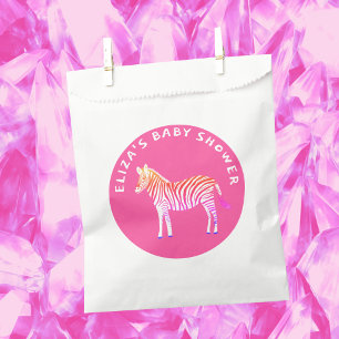 Bolsa De Papel Cute Colorful Zebras Personalizado Baby Shower