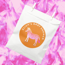 Cute Colorful Zebras Personalizado Baby Shower