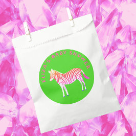 Bolsa De Papel Cute Colorful Zebras Personalizado Baby Shower