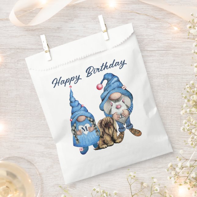 Bolsa De Papel Cute Denim gnomes (Cortado)