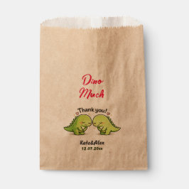 Bolsa De Papel Cute Dinosaur Couple Wedding Thank You