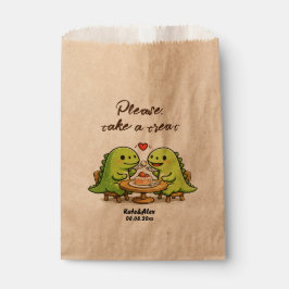 Bolsa De Papel Cute Dinosaur Couple Wedding Treat