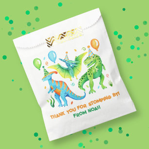Bolsa De Papel Cute dinosaurios Jurásico cumpleaños de niño graci