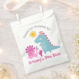 Bolsa De Papel Cute Dinosaurios Rosados Kawaii Chica Cumpleaños G