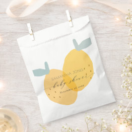 Bolsa De Papel Cute Divertido Amarillo Fruity Citrus Baby Shower