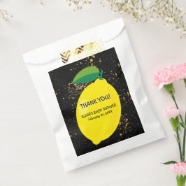 Bolsa De Papel Cute Divertido amarillo Lemon Gold Purpurinas Baby