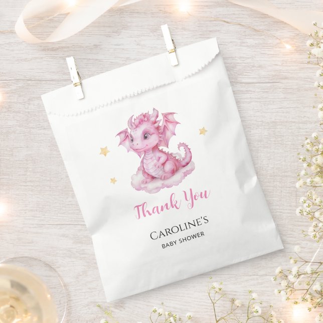 Bolsa De Papel Cute Dragon Baby Shower (Cortado)