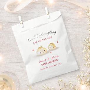 Bolsa De Papel Cute Dumpling Mushroom Twin Baby Shower