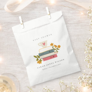 Bolsa De Papel Cute Dusky Stowbooks Floral Baby Shower
