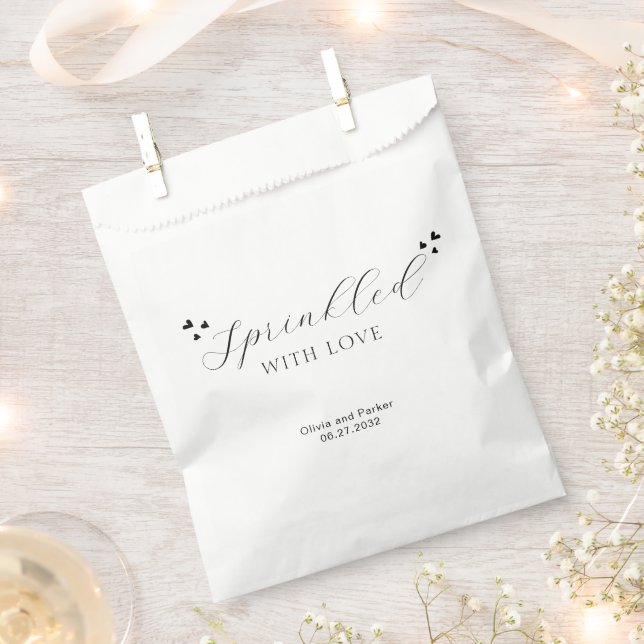 Bolsa De Papel Cute Elegant Sprinkled With Love Wedding (Cortado)