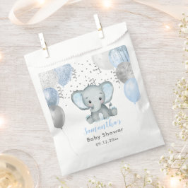 Bolsa De Papel Cute Elephant Boy Balloons Baby Shower