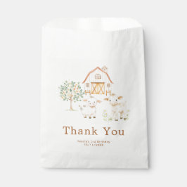 Bolsa De Papel Cute Farm Barn Cows Birthday