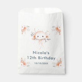 Bolsa De Papel Cute Floral Jellyfish Birthday Party
