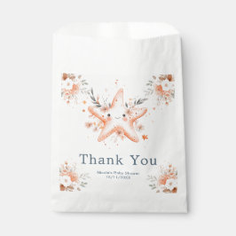 Bolsa De Papel Cute Floral Starfish Baby Shower