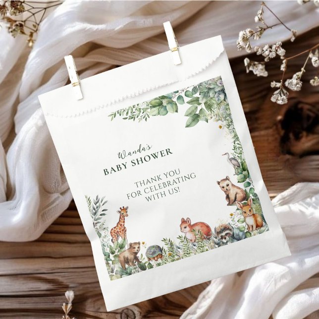 Bolsa De Papel Cute Forest Animals Baby Shower (Subido por el creador)