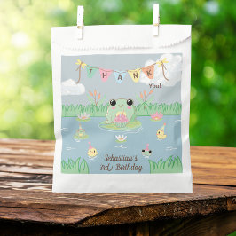 Bolsa De Papel Cute Frog Birthday Party Thank You