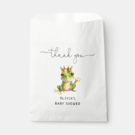 Bolsa De Papel Cute Frog Tema Baby Shower moderno Gracias