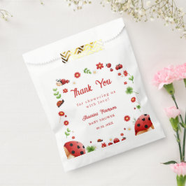 Bolsa De Papel Cute Garden little ladybug baby shower Invitation