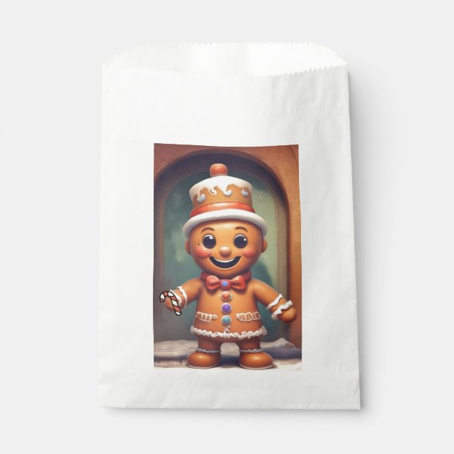 Bolsa De Papel Cute Gingerbread Cookie (Anverso)