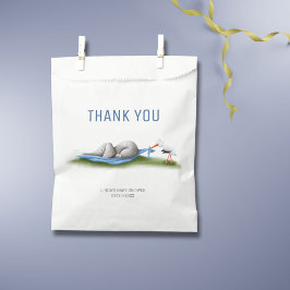 Bolsa De Papel Cute Gracias Elephant Baby Shower