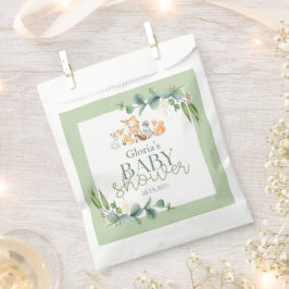Bolsa De Papel Cute Greenery Woodland Animals Baby Shower