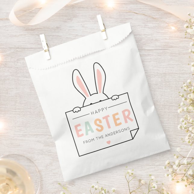 Bolsa De Papel Cute Happy Easter Bunny Ears (Cortado)
