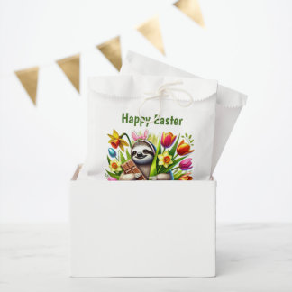 Bolsa De Papel Cute Happy Easter sloth 