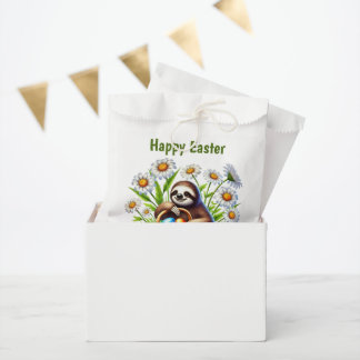 Bolsa De Papel Cute Happy Easter sloth 