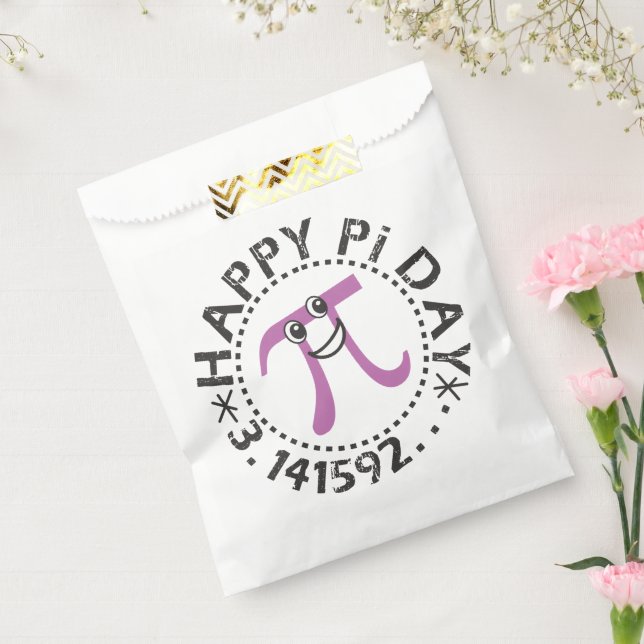 Bolsa De Papel Cute Happy Pi Day (Sellado)