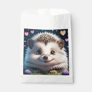 Bolsa De Papel Cute Hedgehog con grandes ojos azules
