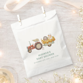Bolsa De Papel Cute Hedgehog Farm Tractor Baby Shower