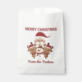 Bolsa De Papel Cute Holiday  personalized favor gift bag 