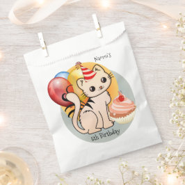 Bolsa De Papel Cute Kitty Happy Child Birday