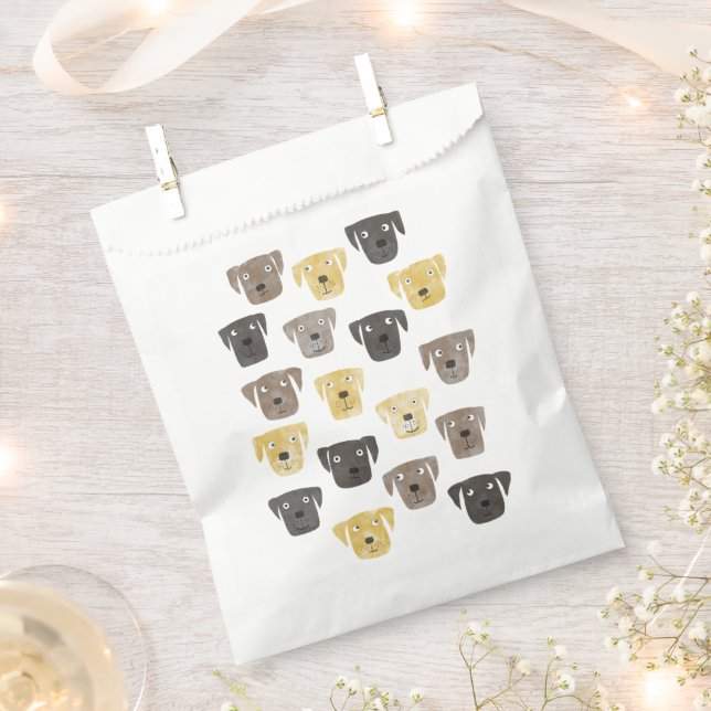 Bolsa De Papel Cute Labrador Recuperador Dog acuarela (Cortado)