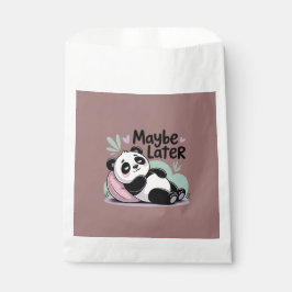 Bolsa De Papel Cute Lazy Panda – “Maybe Later” Relaxing Panda