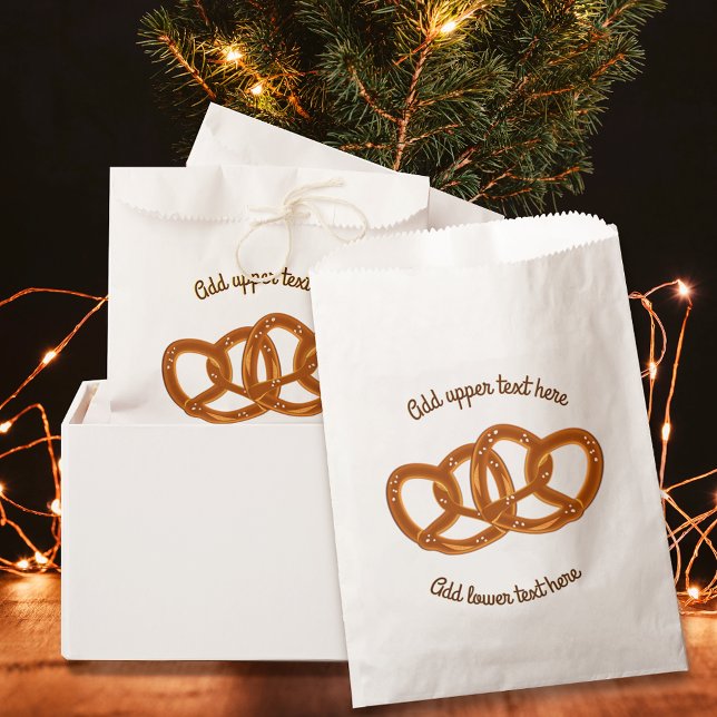 Bolsa De Papel Cute Linked Pretzels - Condes de pan y texto elega (Subido por el creador)