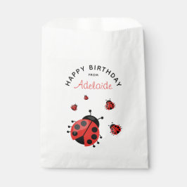 Bolsa De Papel Cute Modern Red Ladybug Feliz Personalizado de cum