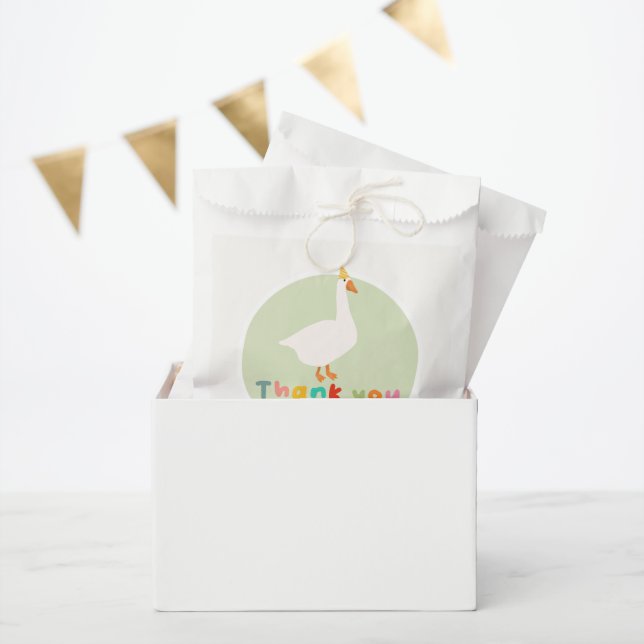 Bolsa De Papel Cute Neutral Green Silly Goose Baby Shower (Fiesta)